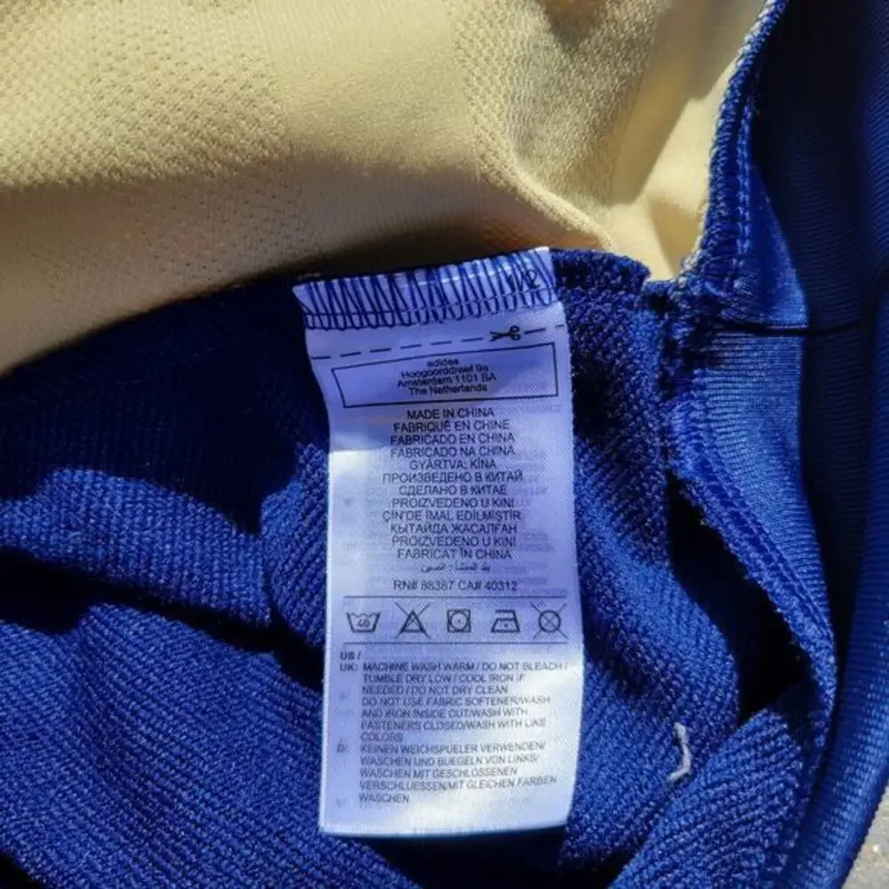 Adidas NCU Hoodie Sweatshirt Men L Blue Kangaroo Pocket Logo Pullover Athleisure